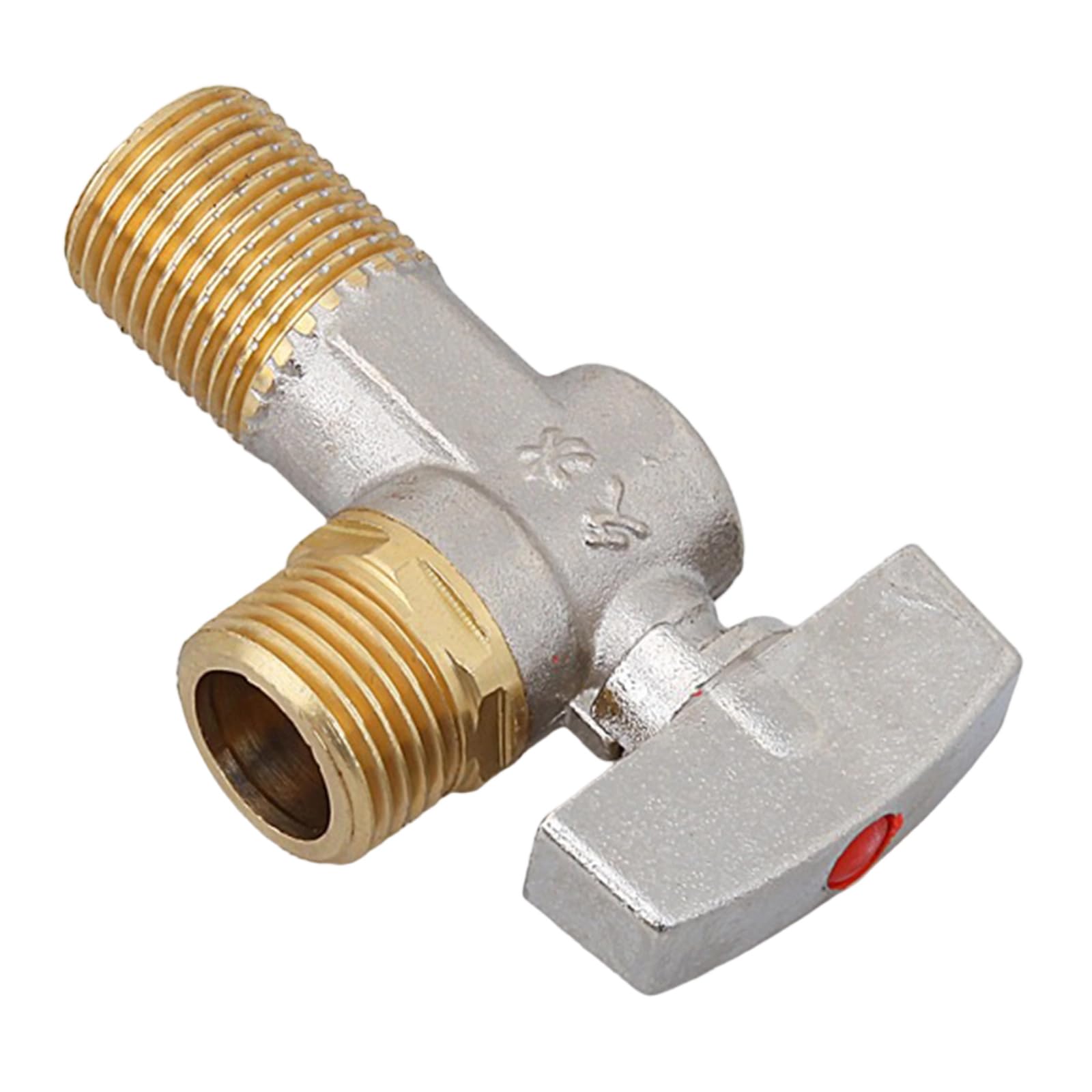 Hdoytxxm Red Brass 1/4 Turn Stop Valves For Kitchen Supplies 1 / 2Inch Inlet Outlet With 3 / 8Inch Adapter For Hot And Cold Water Garden Valves