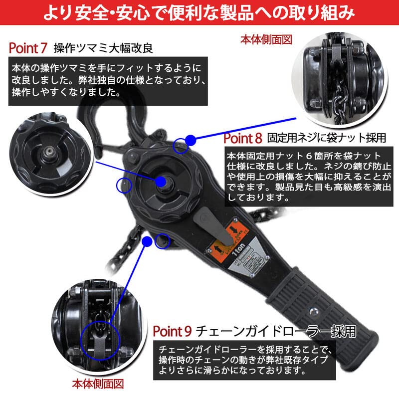 Amazon.co.jp: ベストアンサー レバーホイスト VGP 1t チェーン 1.5m 