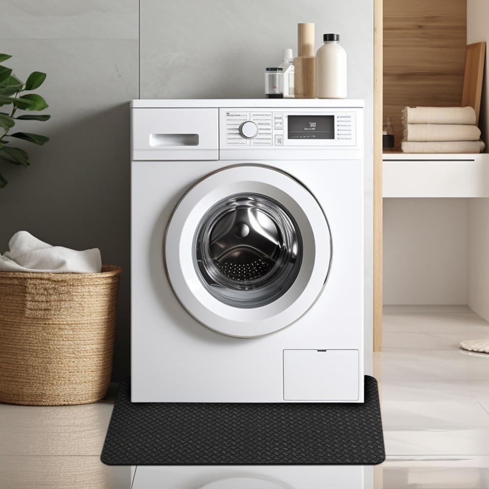 Tapis Anti-Vibration Antidérapant des Deux Côtés pour Machine à Laver, Tapis Antidérapant et sous-Couche pour Machine à Laver, en Caoutchouc Imperméable pour Amortir Les Vibrations