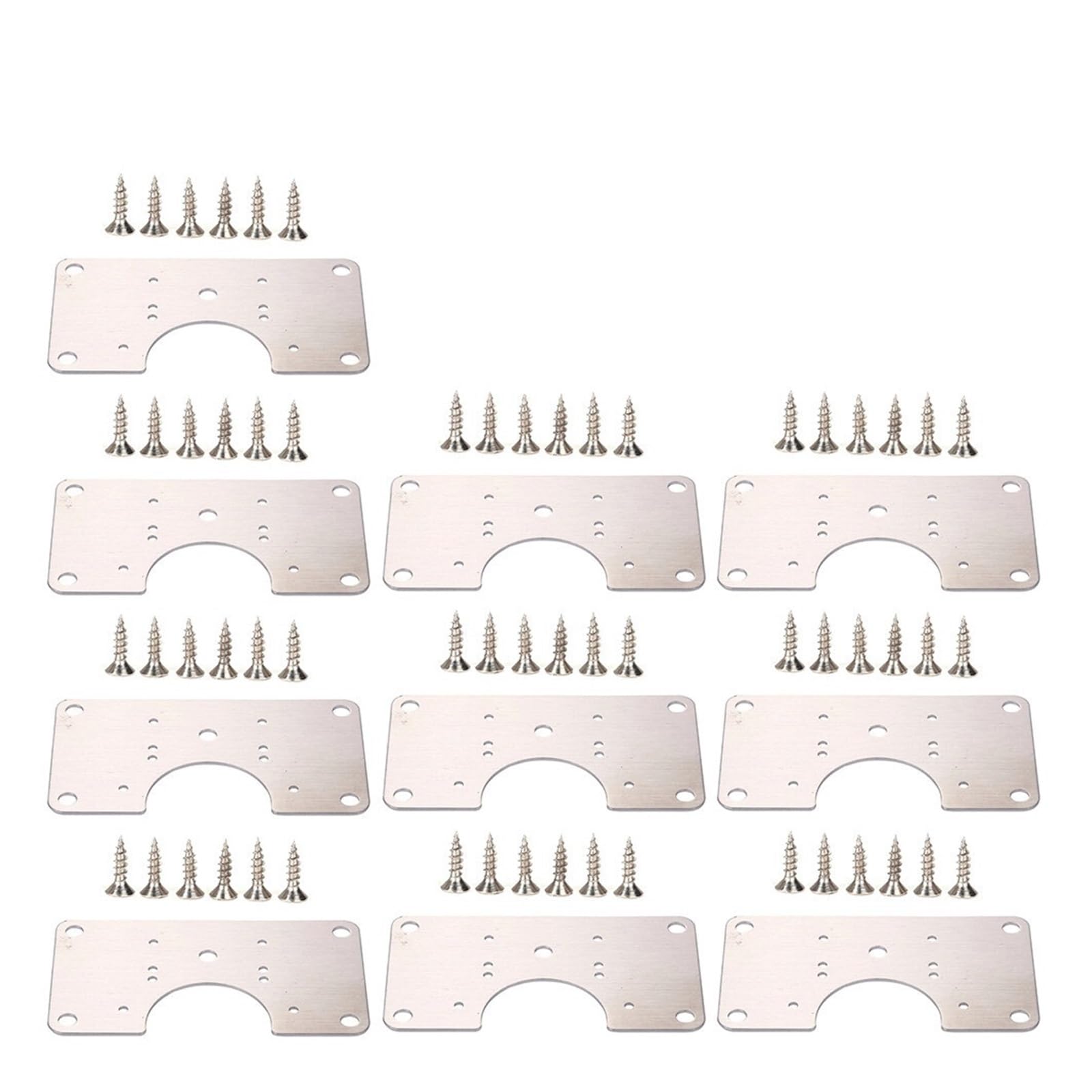 UZAMIRLEX Hinge Repair Plate, Stainless Steel Hinge Fixing Plate With Screws Cabinet Door Repair Installer 1,4,10 Pack(10pcs)