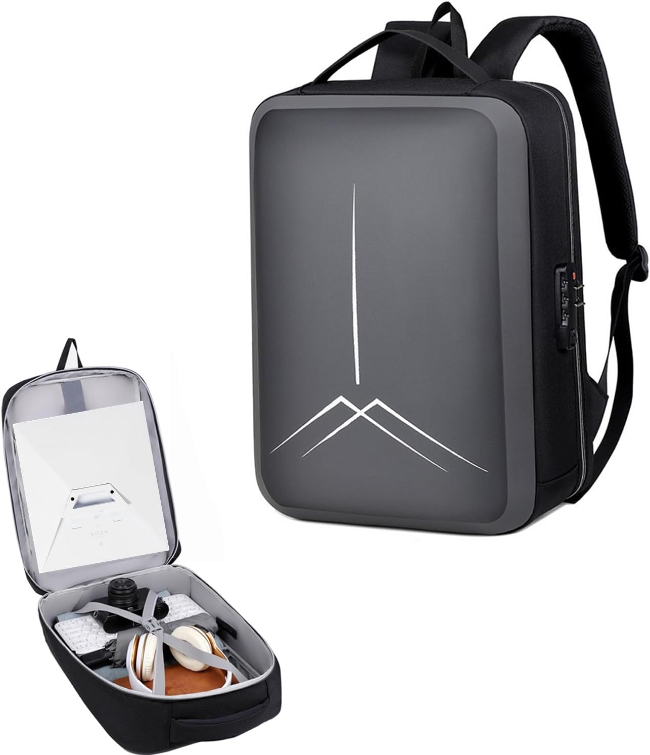 Starlink Mini Case - Hard Travel Storage Case for Starlink Mini Accessories (Cables, Kickstand, Pipe Adapter, Power Supply) - Lock & Charging Port Design - Ideal for RV & Outdoor Camping (Dark Grey)