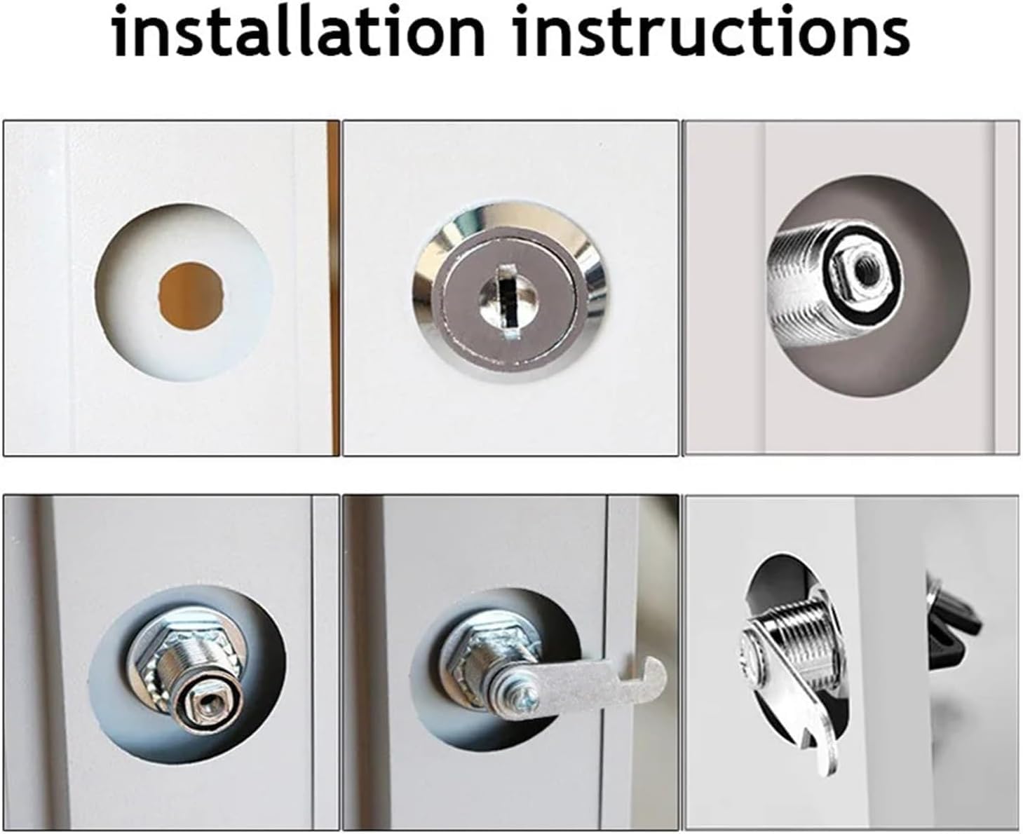 Lock Cylinder， Drawer Lock Classic Security Metal Cylinder Cabinet Locker Cam with Keys Mailbox 16mm/20MM/25MM/30MM(A 20mm)