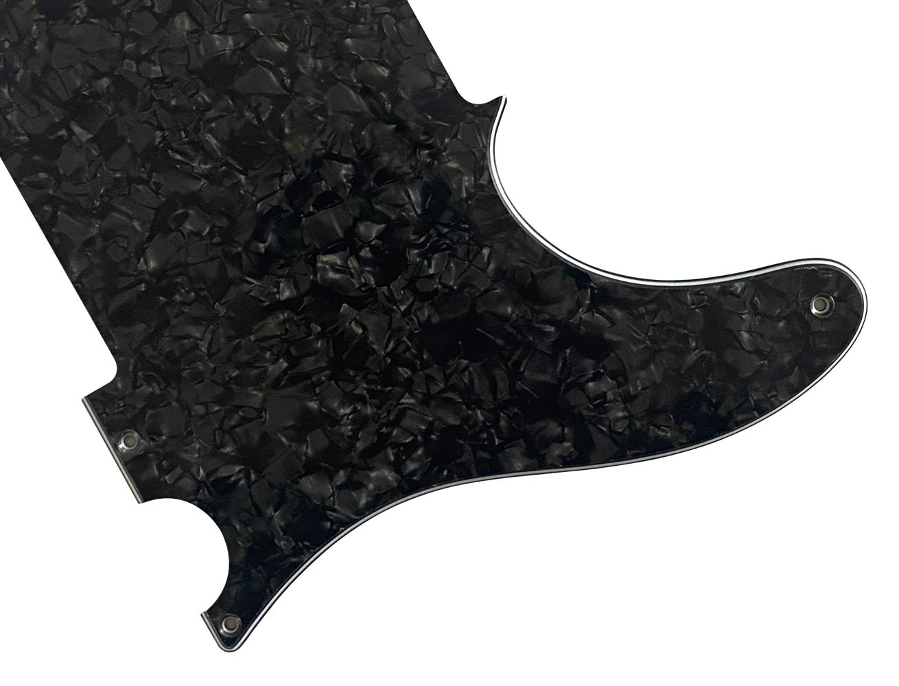 For 5-Hole Fender Esquire Telecaster Blank Guitar Pickguard Scratch Plate (4 Ply Black Pearl)