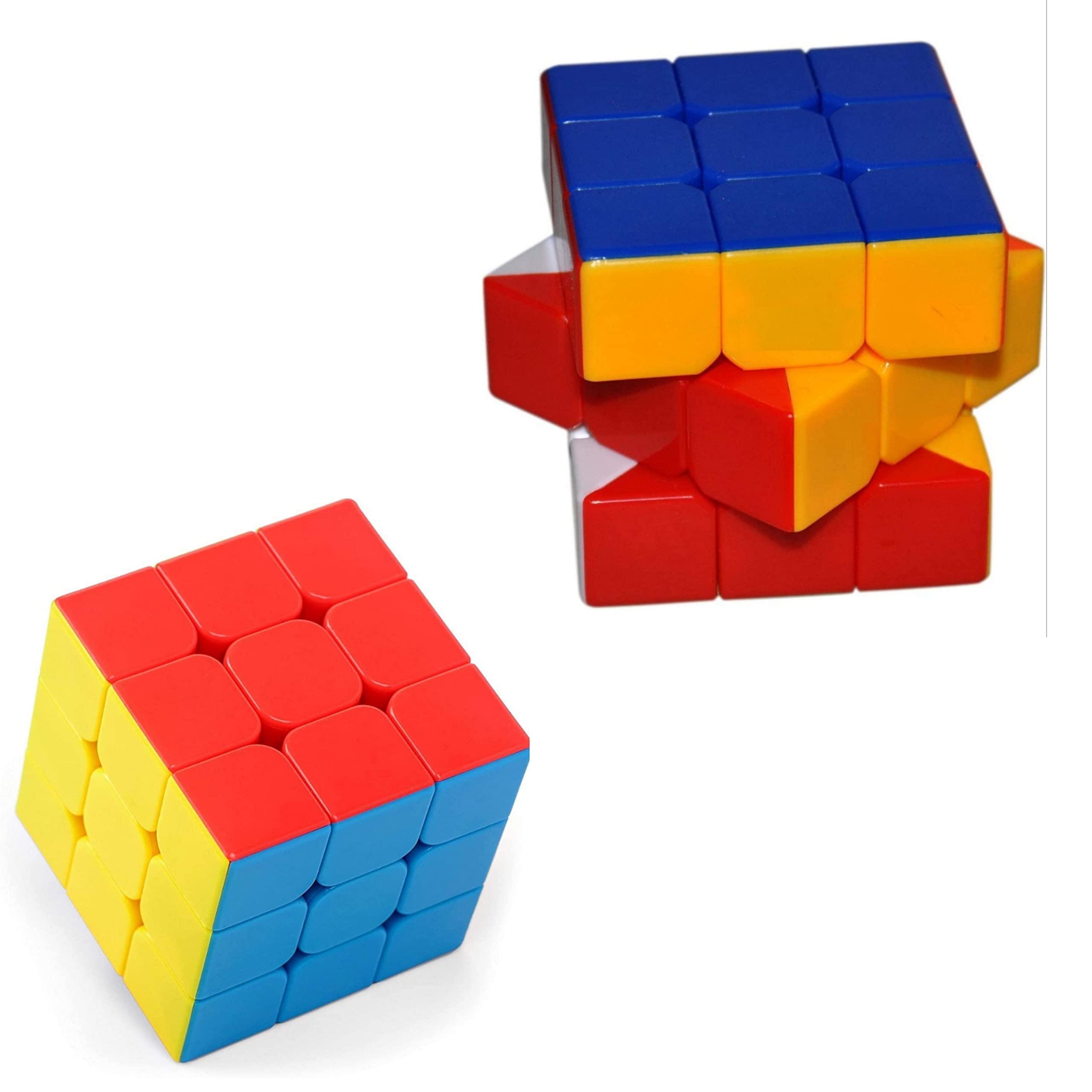 LEKHU Magic Speed Cube 3x3x3, High Stability, Amazing Stress Reliever Cube Game, Easy Turning and Smooth Play Multicolored Magic Puzzle Cube Stickerless Magic Brainstorming Puzzle Cube