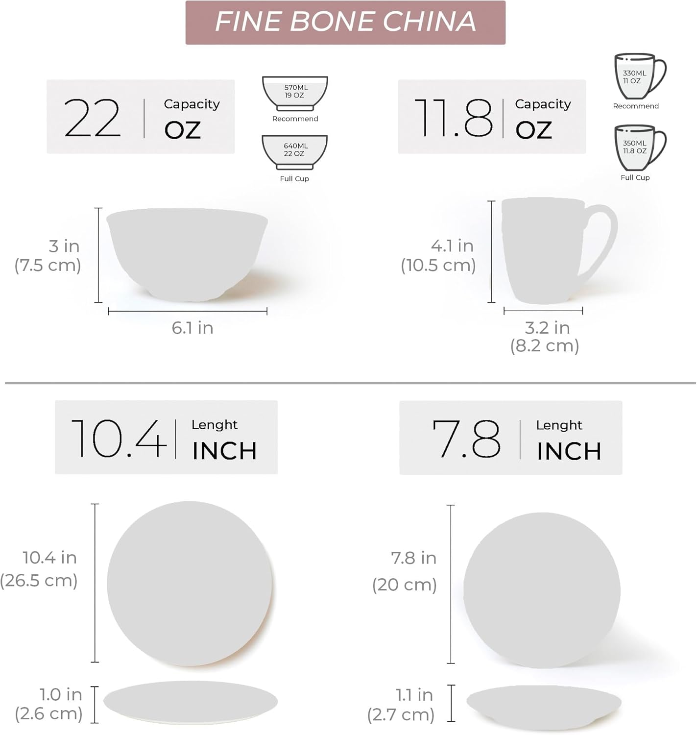 KOKEN - Plates and Bowls Sets for 4, Dinnerware Sets 16 Pc, Ceramic Dish Set, Round Dinner Set with Mugs, Dishwasher Microwave Safe, kitchen sets, Dishes set for 4 Christmas (Gold Christmas dinner)