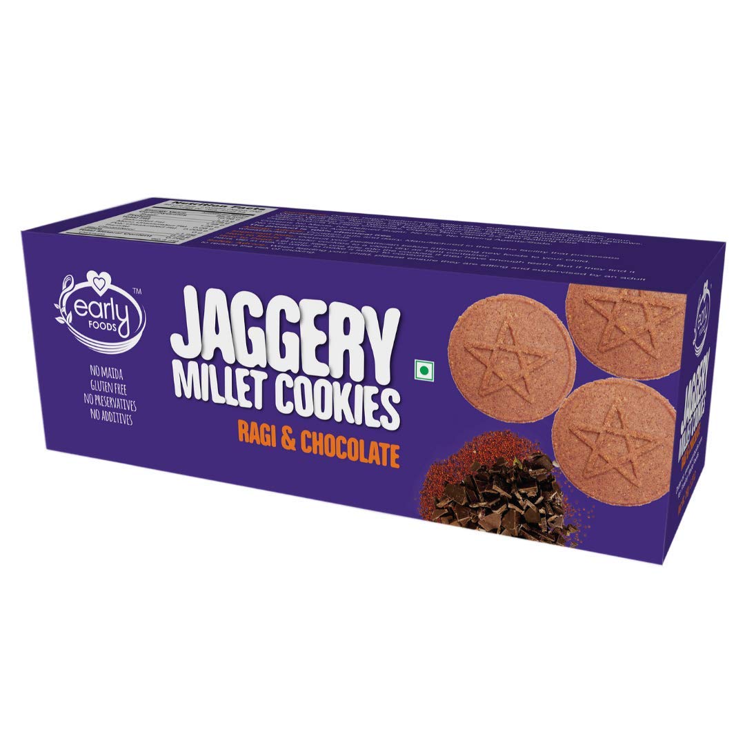 Early Foods Ragi Choco Jaggery Cookies - 150 g