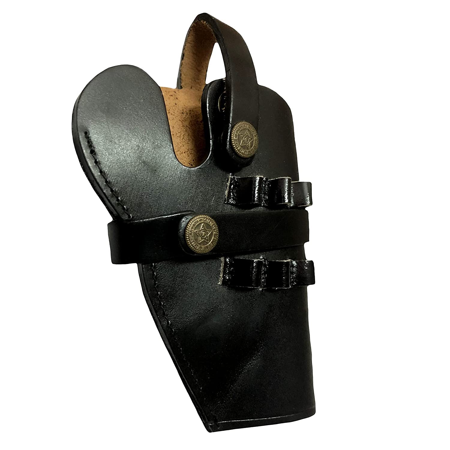 Unisex Leather 32 Bore Pistol/Revolver Cover (Black)