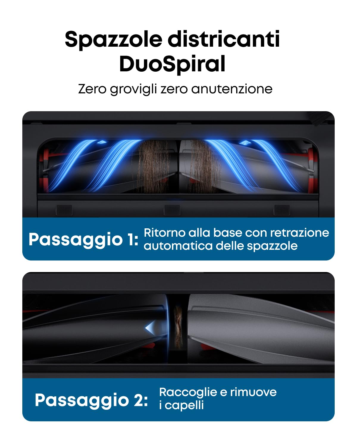 eufy Robot Aspirapolvere E25, HydroJet con Rullo Mop, 20.000 Pa Aspirazione Turbo, Robot Aspirapolvere e Lavapavimenti 2-in-1, Pulizia Angoli e Bordi, Anti-Groviglio, Evitamento Ostacoli AI, Nero