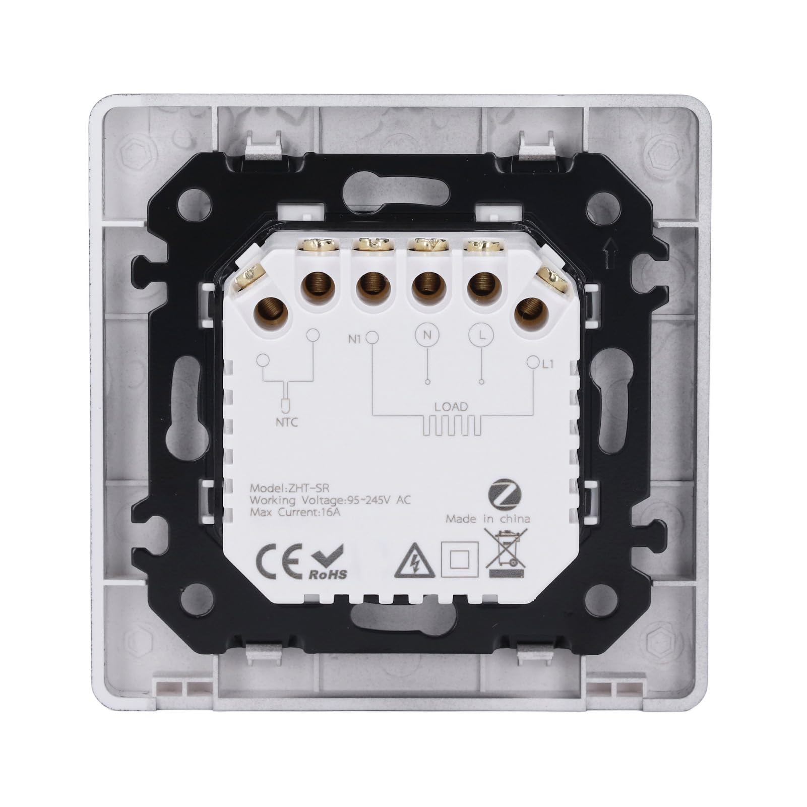 Yosoo Health Gear Inteligentny Termostat Ognioodporny Cyfrowy Termostat PC 95 do 245 V AC 16A Pokrętło Dotykowe LCD 41 do 95F Zakres ustawień dla Domowego Hotelu Biuro Ogrzewanie Elektryczne
