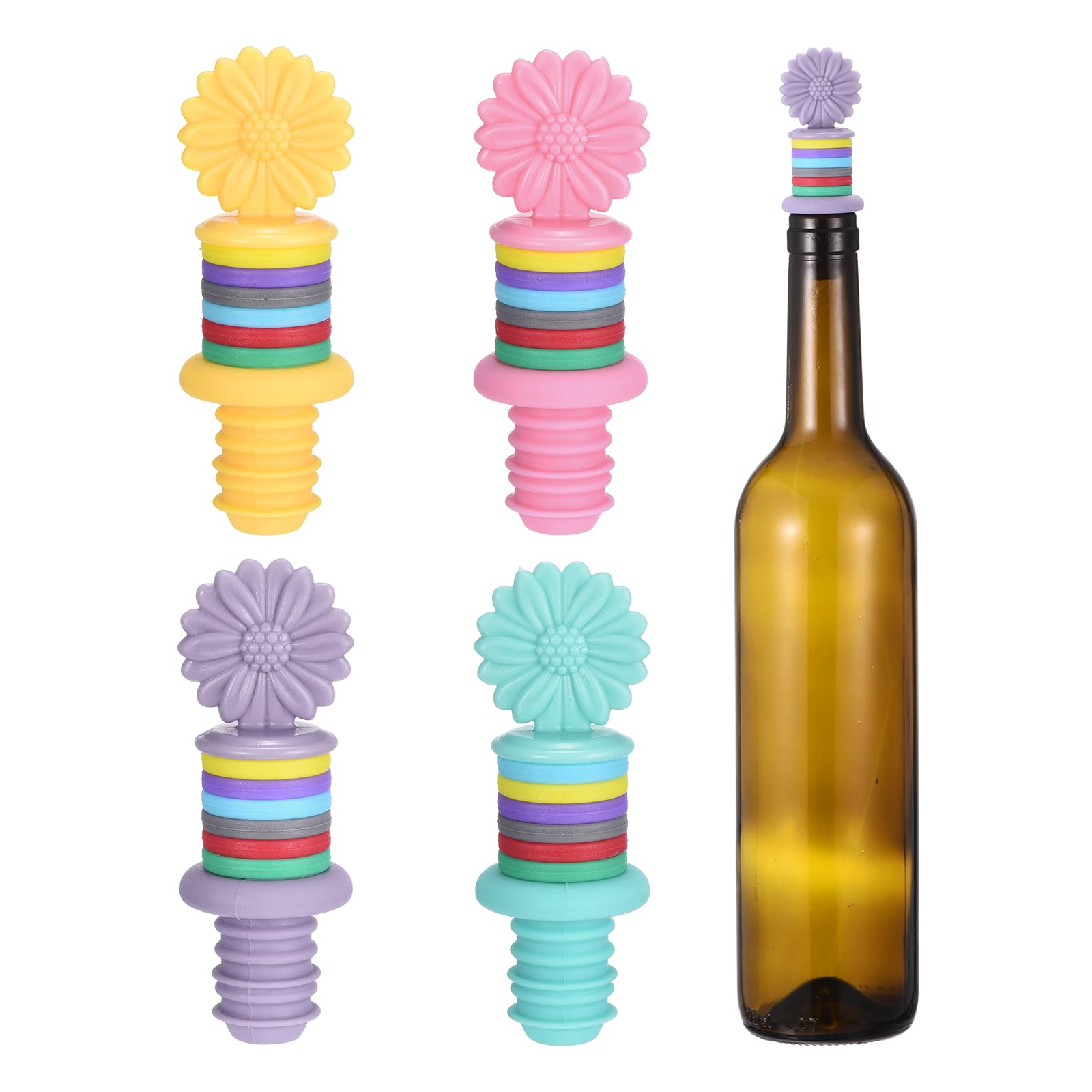 Tapones de silicona para vino que conservan el aroma de sus botellas abiertas