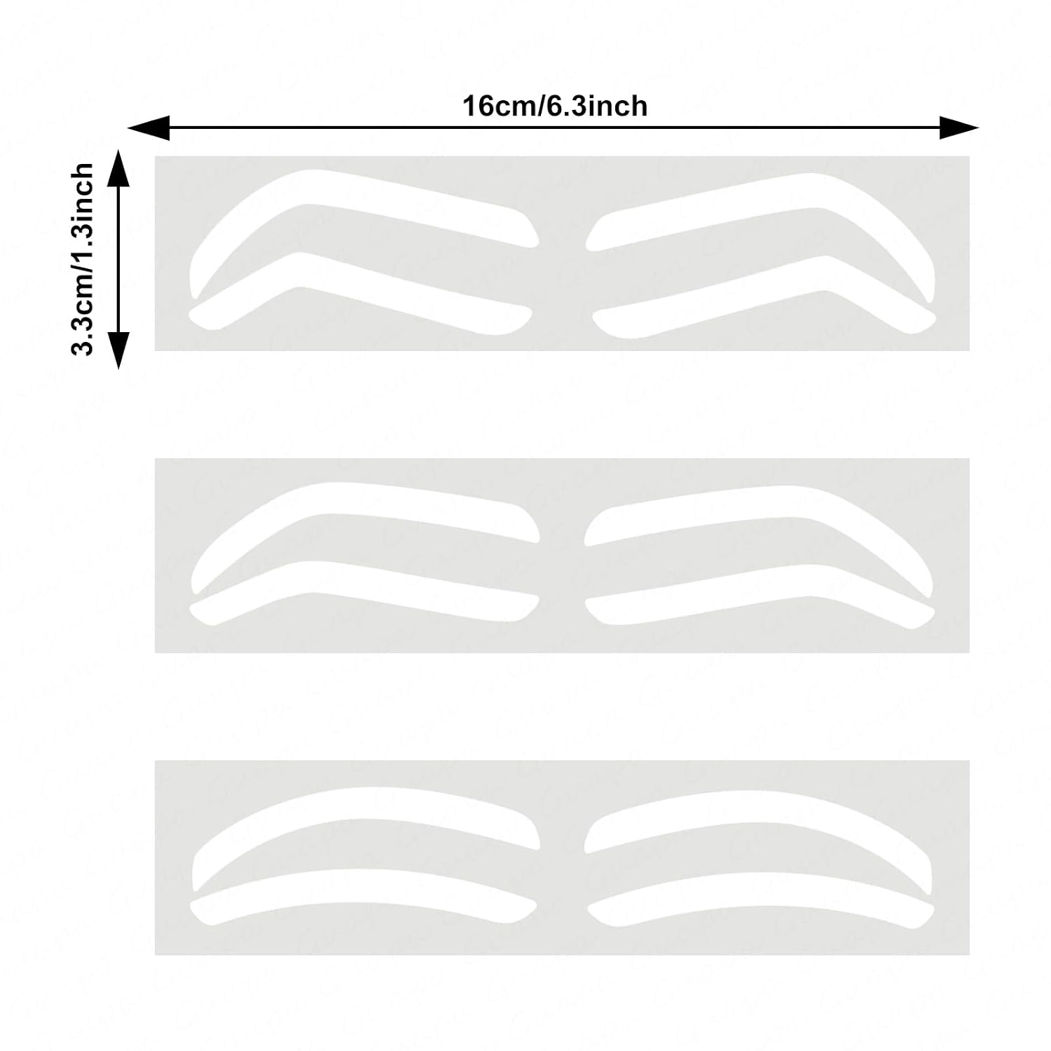 Disposable Eyebrow Design Stencil Eyebrow Tint Airbrush Auxiliary Sticker for Brows Shaping with Single Eyebrows Type Option (1 Bag - Mixed type - 12 Pairs)
