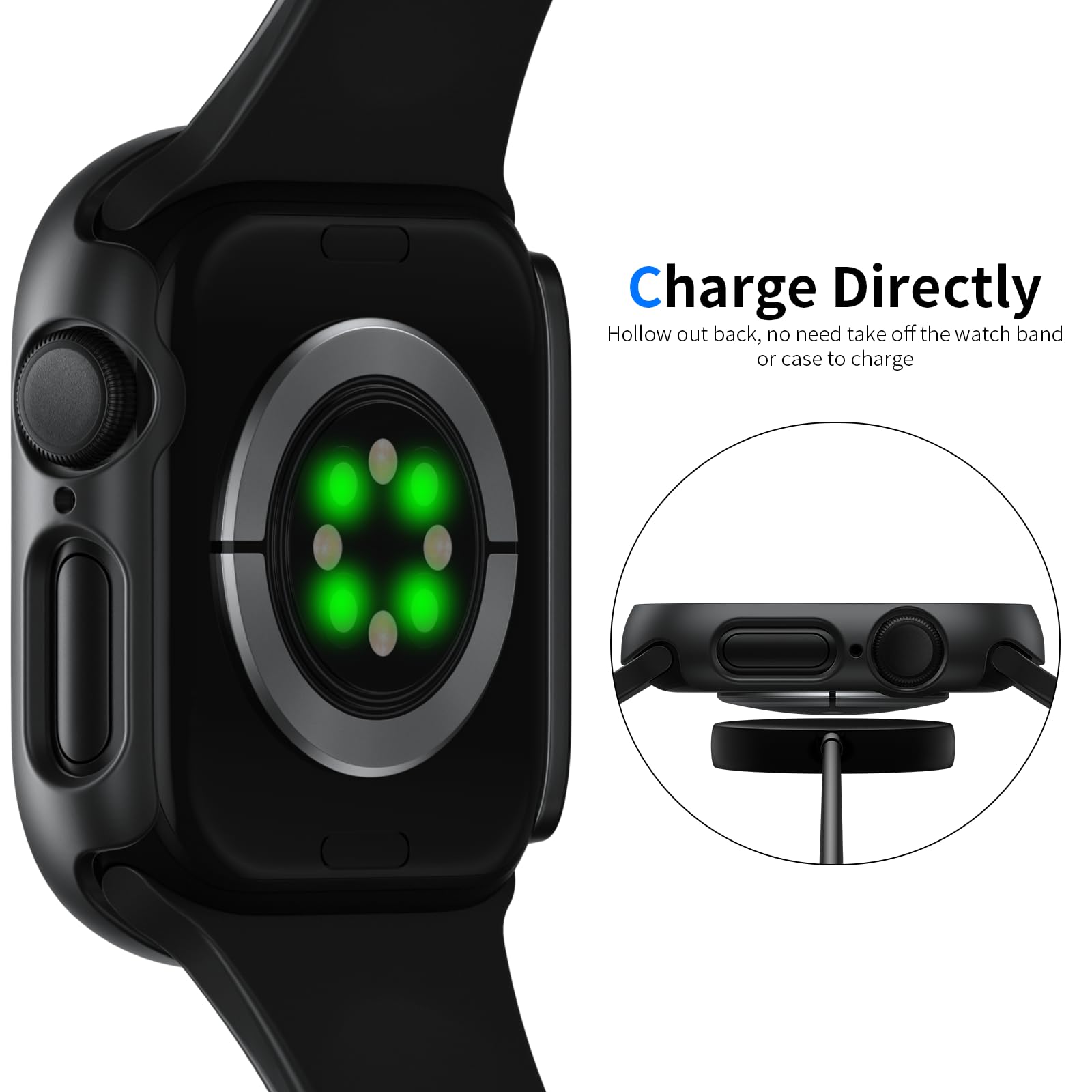 Schutzhülle für Apple Watch 40 mm SE 6/5/4 mit Displayschutzfolie, 6 Stück