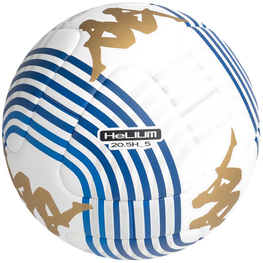 Kappa Helium 20.3H Deportivo DE LA CORUÑA 25/26 – Fußball – Trainingsball – mit Vereinswappen – maschinengenäht – hochwertiges Design & Sportstil – Weiß/Blau/Gold