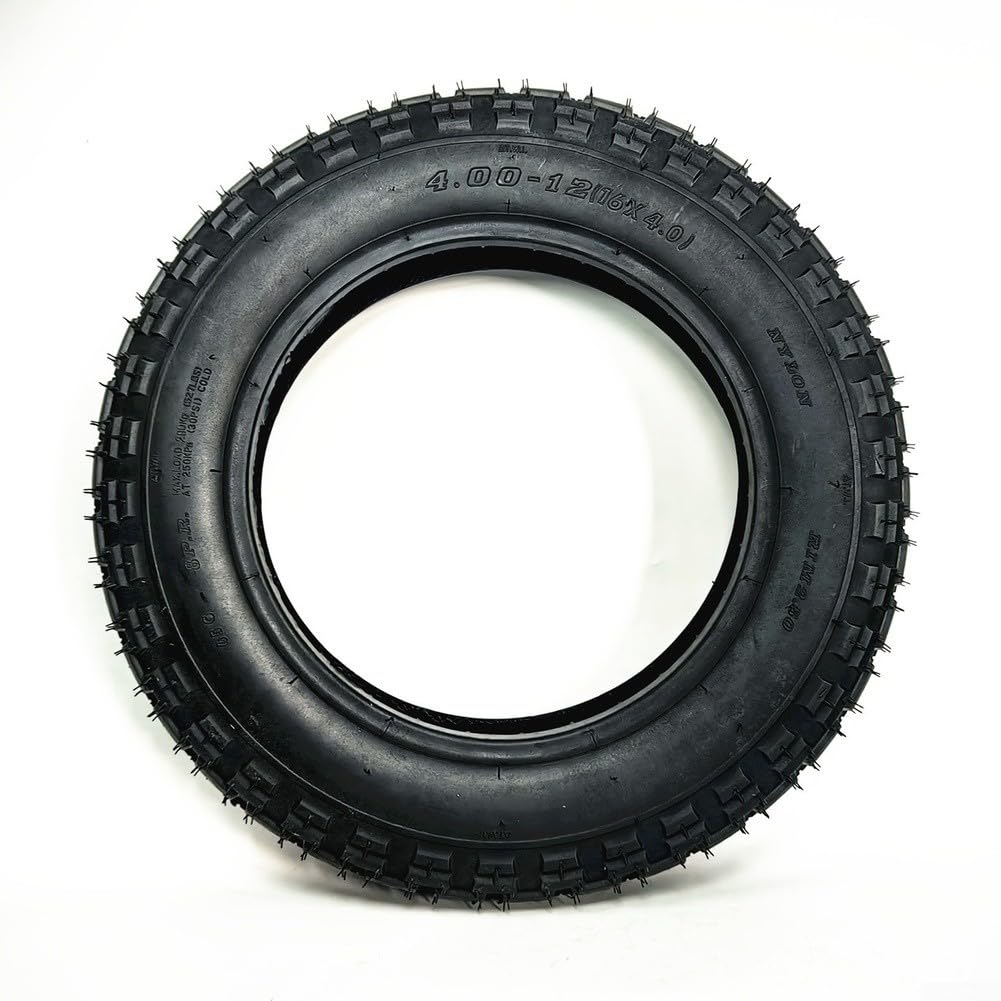 Kit camera d'aria per bici elettrica 16 x 4.0 e gomma butilica con valvola diritta, resistente 4PR/8PR sostituzione per /16 pollici/e-bike e/12 pollici/cerchione, nero//