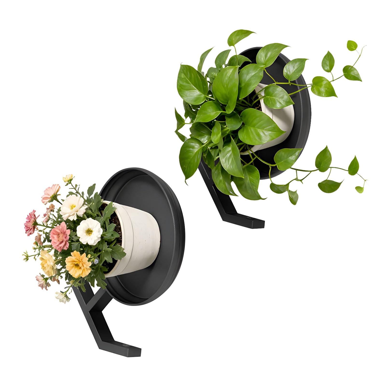 Soporte de flores de pared que ahorra espacio para esquinas y decoración fácil de instalar
