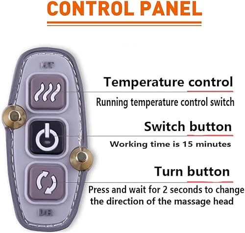 Miniatura 4 de Masajeador de cuello y hombros con calor, masaje de cuerpo completo para piernas de cintura y espalda, fácil de usar en casa y coche