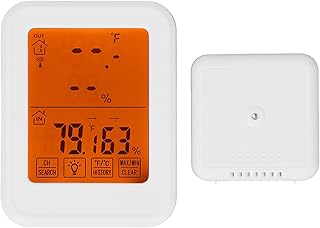 Temperature Humidity Monitor Indoor and Outdoor Electronic Temperature and Humidity Meter Wireless Weather Station Waterproof Humidity Meter Temperature Recorder
