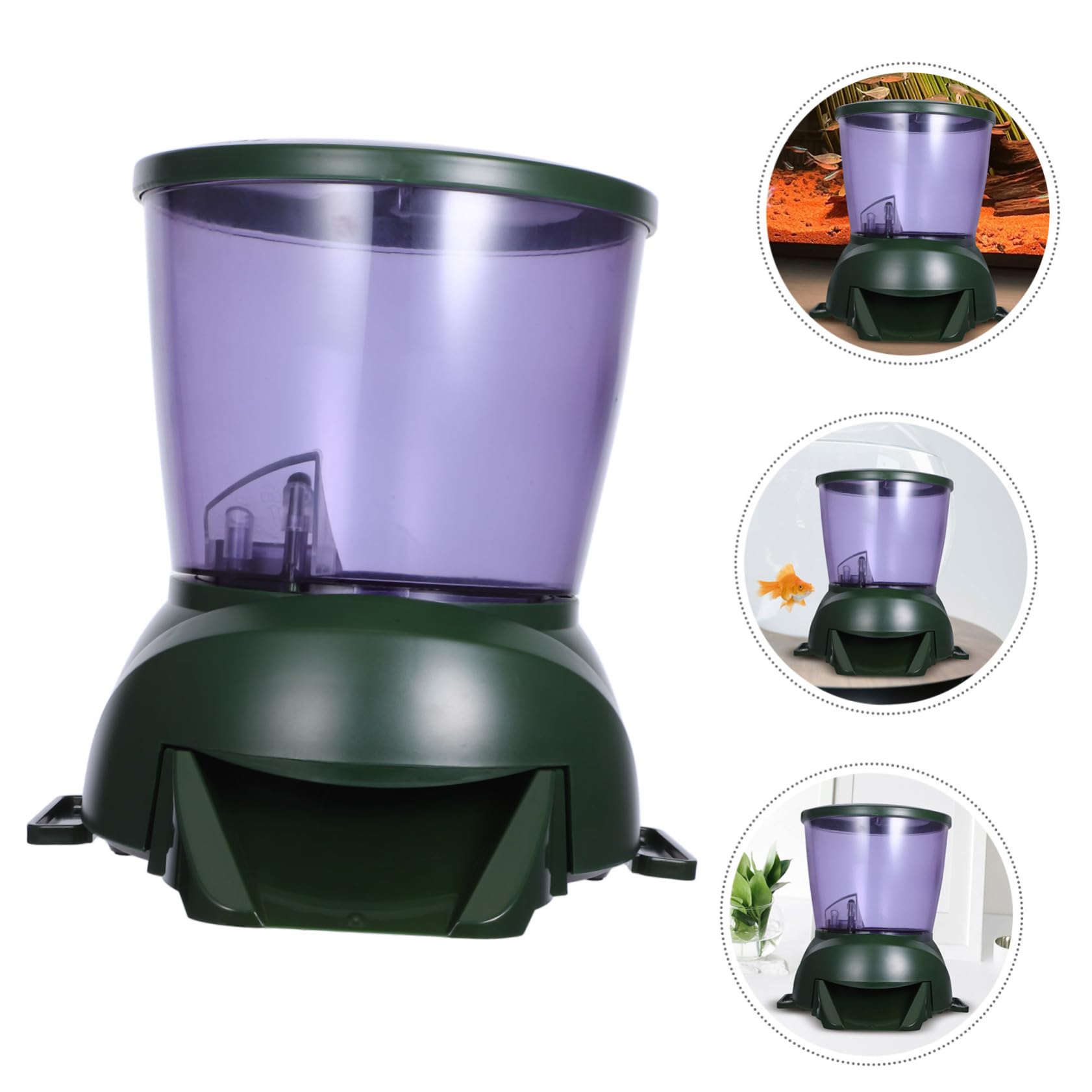minkissy Alimentador Automático de Peces Pantalla LCD, Dosificador de Comida para Acuarios y Estanques Pequeños