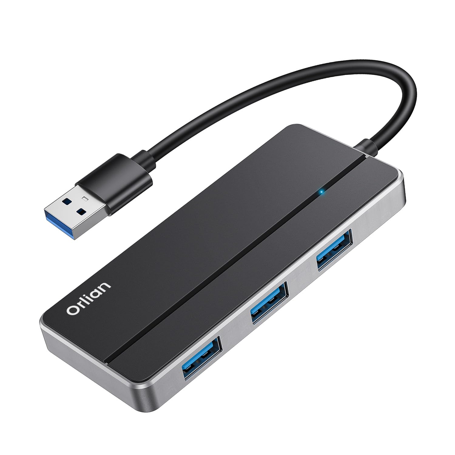 4 Port USB 3.0 Hub Ultra Slim 5Gbps High Speed USB Hub with LED Indicator 4 in 1 USB Splitter for PC Laptop Surface Chromebook PS4 Xbox [Charging NOT Supported]