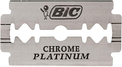 BIC Chrome Platinum Double Edge Safety Razor Disposable Single Blades (100 Pack)