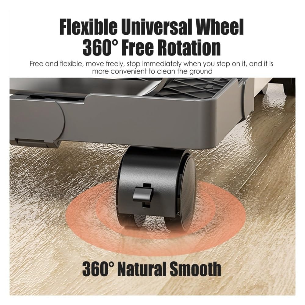 Akcesoria komputerowe Mobile CPU Holder Stand, Floor CPU Rolling Stand Adjustable PC Tower Stand Mobile PC Cart Holder with Locking Caster Wheels - Black Stojak na wieżę komputerową