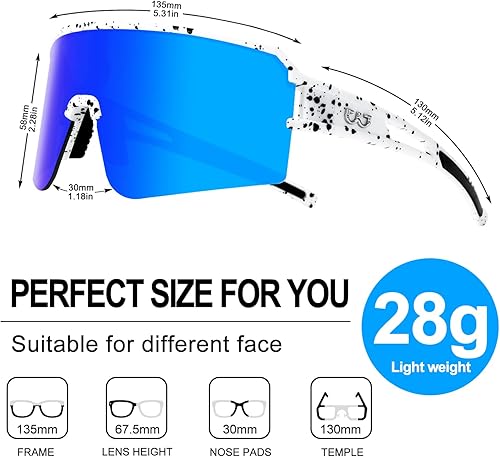 Miniatura 2 de AVV Gafas de sol polarizadas para ciclismo, deportes, protección UV400, pesca, conducción, correr, béisbol, para hombres y mujeres