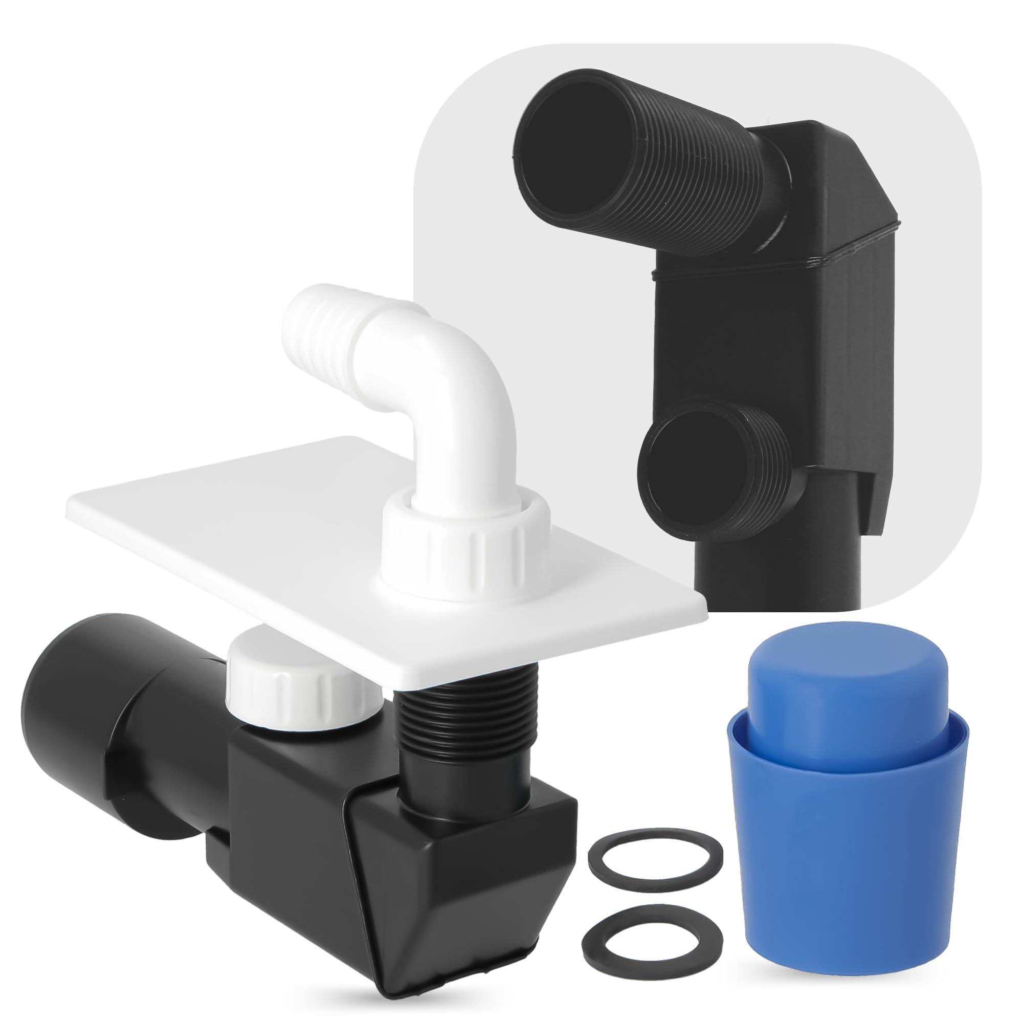 Alcaplast APS6 Dispositivi Sifone Da Incasso Connettore Per Acque Reflue Lavatrice Lavastoviglie Asciugatrice A Pompa Di Calore 1049408120 - Foto 14