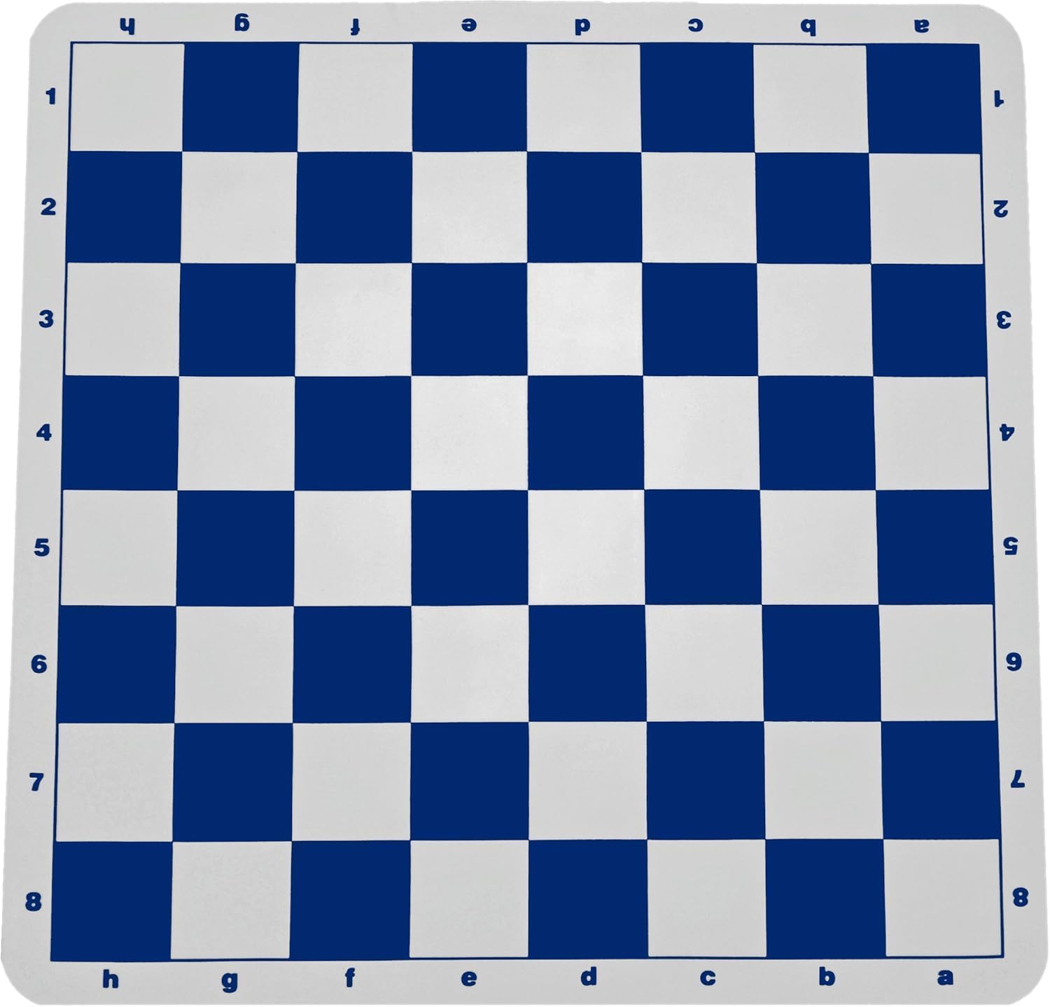 WE Games Ultimate Tournament Chess Set - Blue Portable Chess Board, 4 in. King, Travel Chess Set with Foldable Silicone Mat, Canvas Bag, Triple Weighted Chess Pieces, Perfect Adult Travel Set