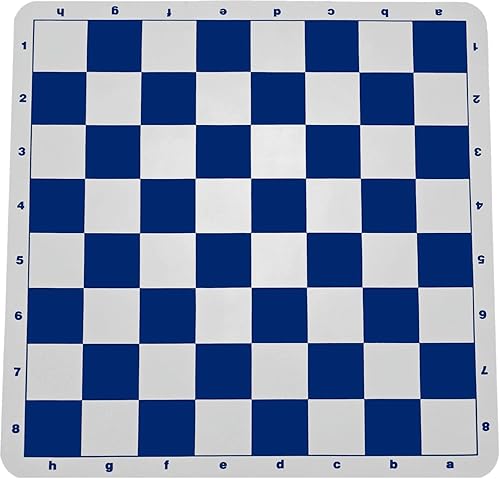 Miniatura 3 de WE Games Ultimate Tournament - Juego de ajedrez portátil azul, juego de ajedrez de viaje con alfombrilla de silicona plegable, bolsa de lona, piezas