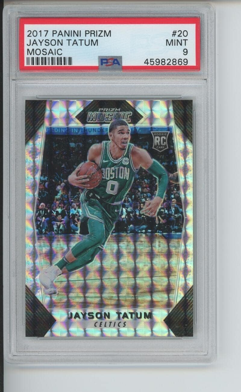 2017 Jayson Tatum #20 Panini Prizm Mosaic Jason PSA 9 Graded Card Boston Celtics ROOKIE RC PSA MINT 9 Graded NBA Basketball Card