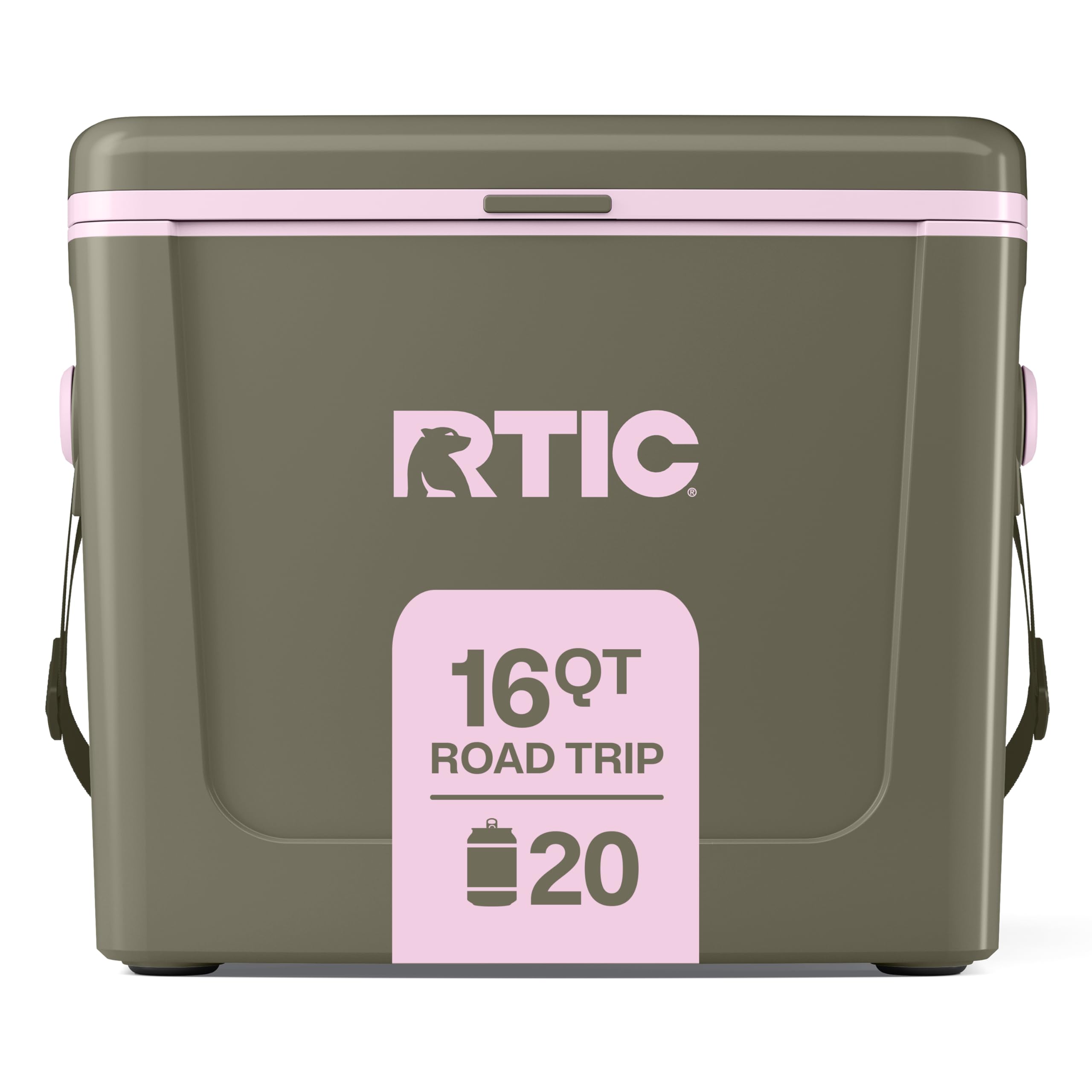 RTIC 16 Qt Road Trip Cooler, Hard Insulated Portable with Strap and Handle for Outdoor, Beach, Picnic, Camping, Sports, Travel