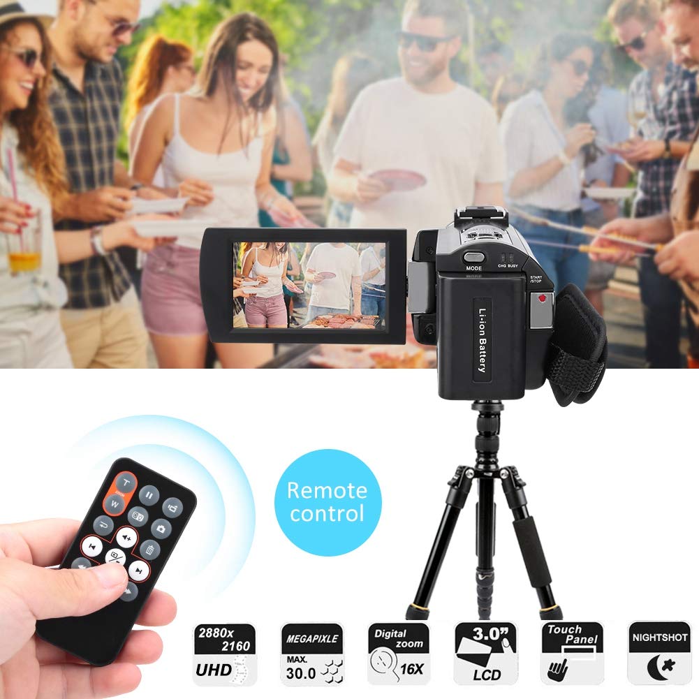 JUMZ Videocamera Vlogging, videocamera Mini DV con riconoscimento facciale per per Regali di Compleanno per Le Vacanze per Adolescenti, Bambini, Principianti(Occhiali Standard + teleobiettivo)