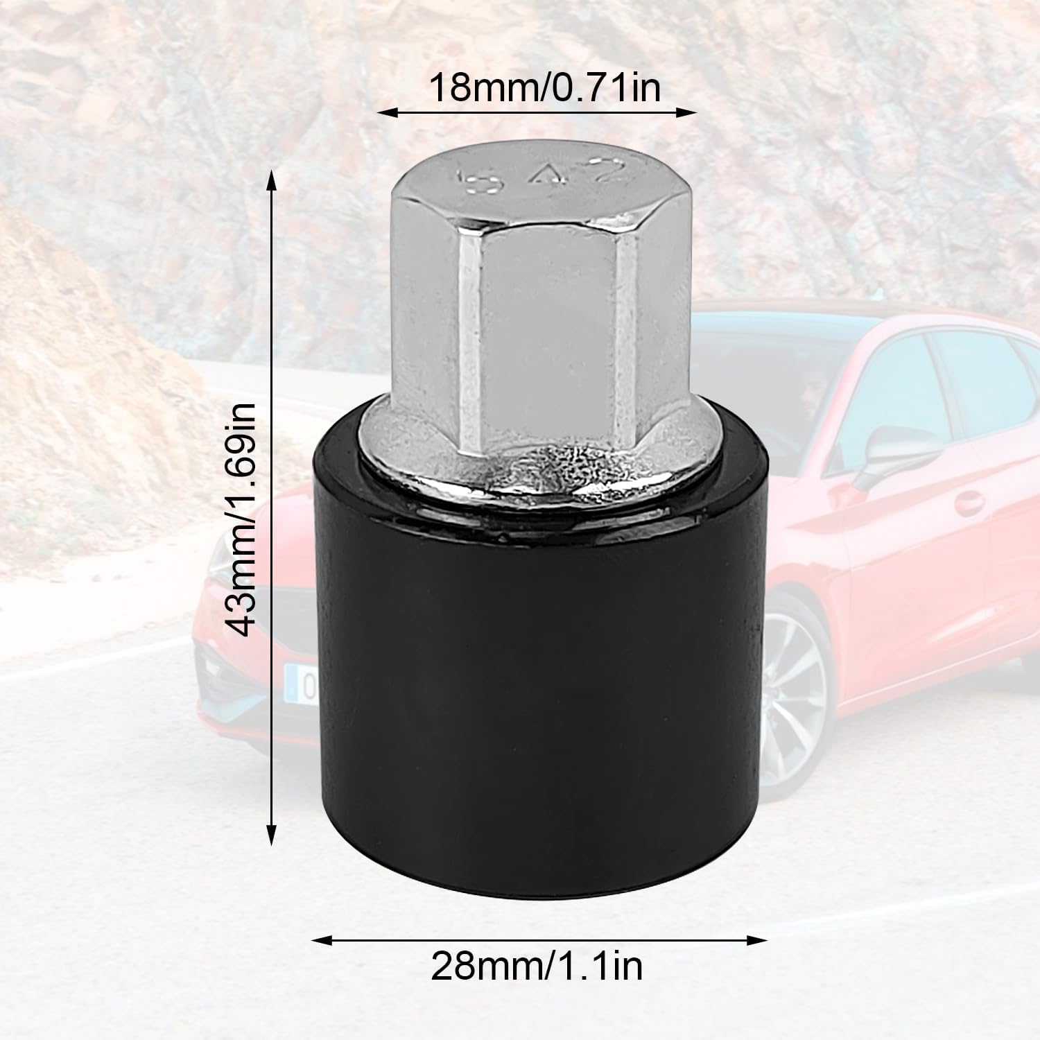 Adaptateur de Verrouillage de Jante, Douille Antivol pour VW - Retirez Facilement les Écrous de Roue de Votre Voiture, Générique Original 542
