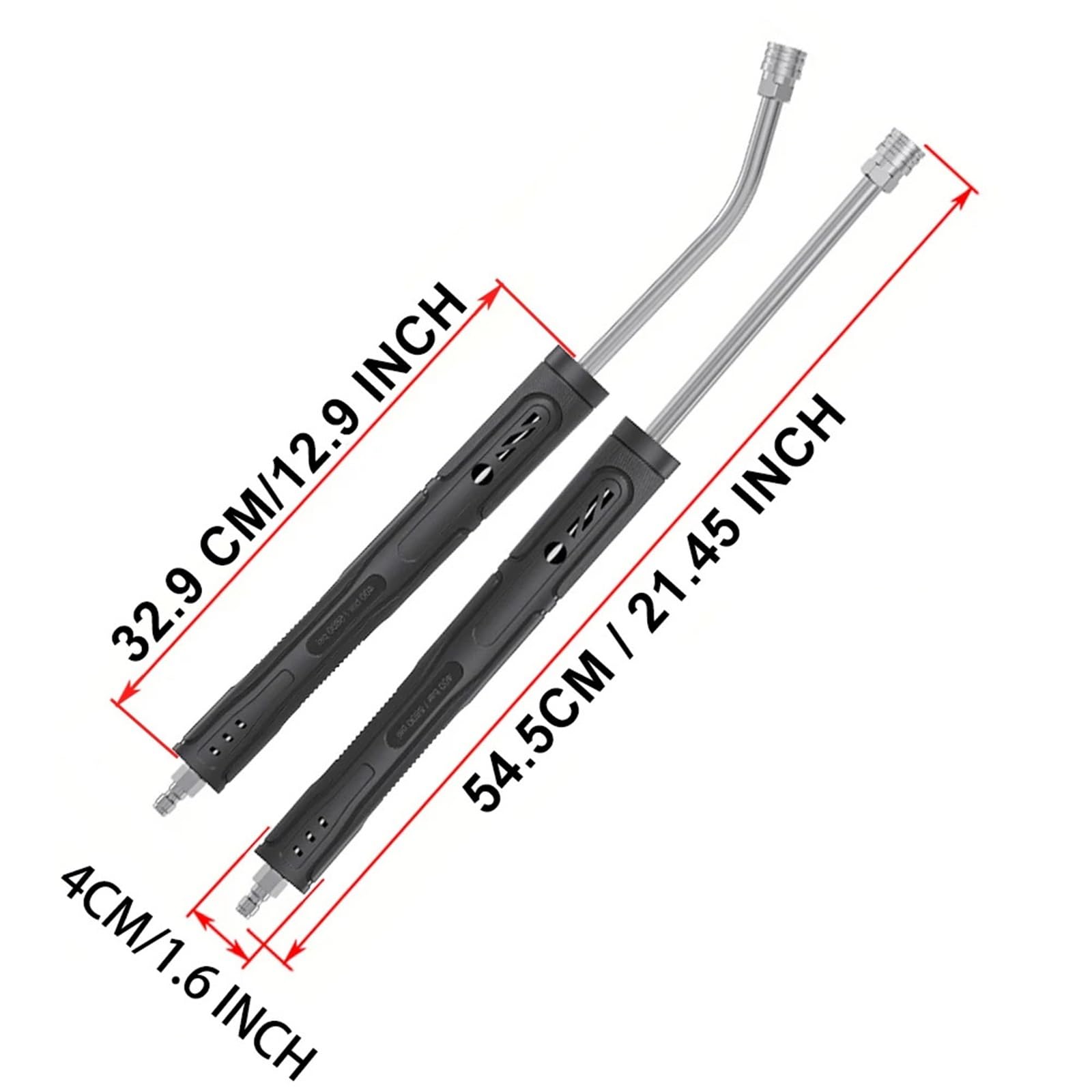 Varilla de Extensión para Hidrolimpiadora Varilla de extensión Acero Inoxidable, Varilla Recta, 1/4 Pulgada, 30 Grados, Agarre ergonómico for Lavadora(Bending Rod-Blue)