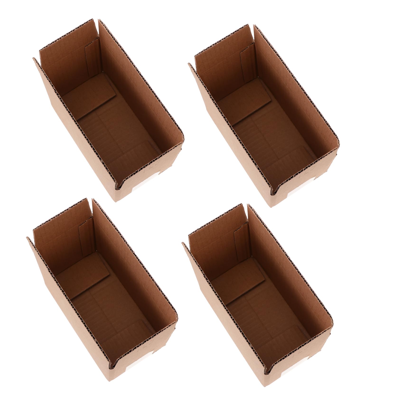 HOMSFOU 20 Cajas de Cartón Kraft Liner Pequeñas para Embalaje y Almacenamiento, Fáciles de Montar y Ecológicas, Ideales para Packaging de Regalos