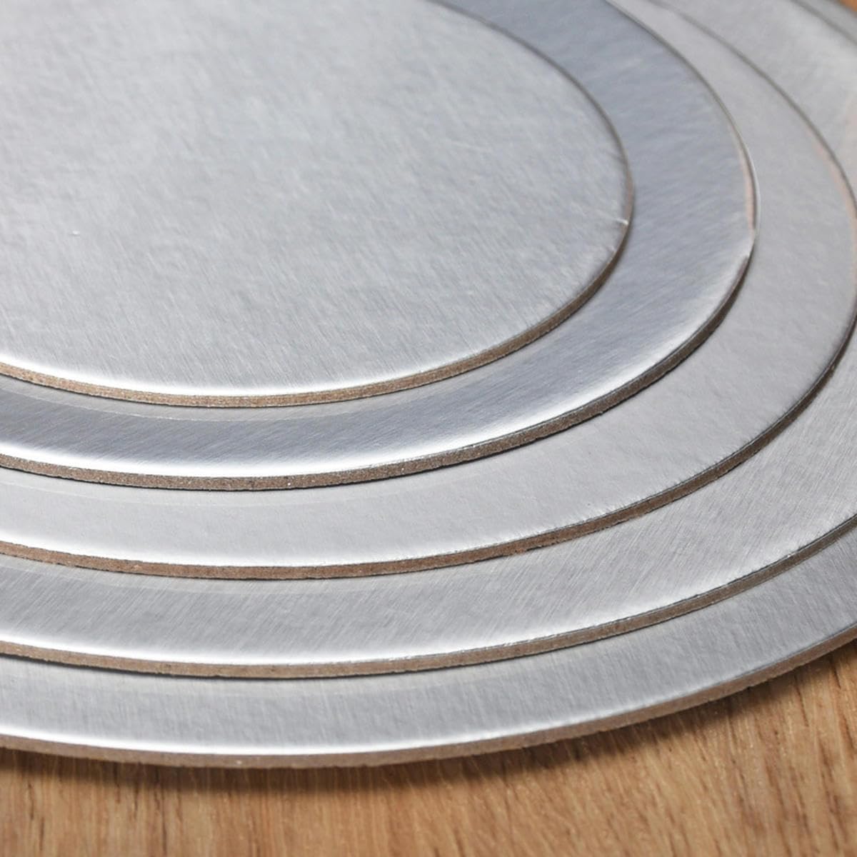 Diámetro 10-40 CM Roundver Cake Cartón Tablero De Papel Pasteles Placa Base Decoraciones Mousse Displays Bandeja-Plata-35cm-5Pcs