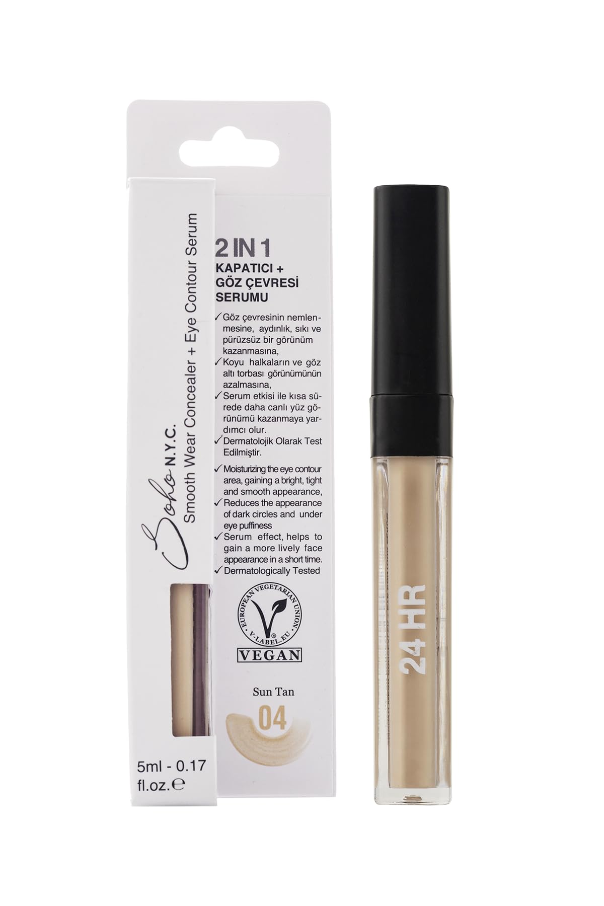 Göz Altı Morluk Ve Torba İçin Serum ve Kapatıcı 5 ml- No:4 Sun Tan