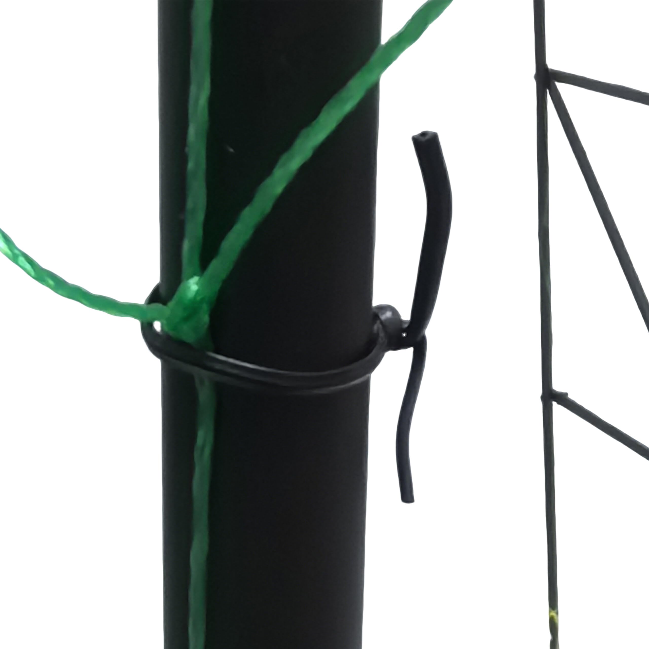Relaxdays Supporto cetrioli, arco metallico con rete per fagioli, piselli e uva, HxLxP 230×140×198 cm, nero/verde