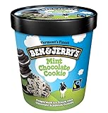 Ben & Jerrys Ice Cream, Dairy Mint Chocol Cookies, 16 Ounce (Pack Of 8)