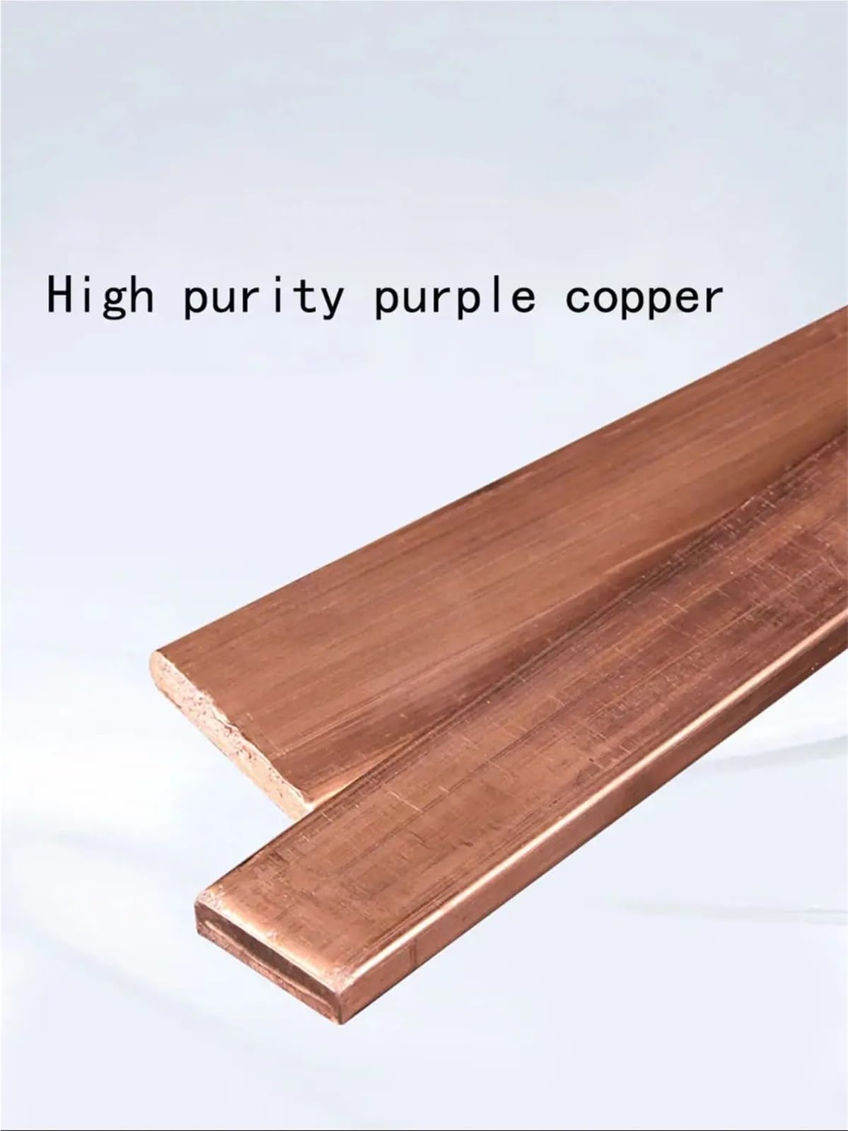 Barra plana de cobre puro T2 500 mm longitud, color morado, for CNC, bricolaje, grosor 0,5 a 20 Adecuado para joyería y manualidades(2mmx30mmx500mm)