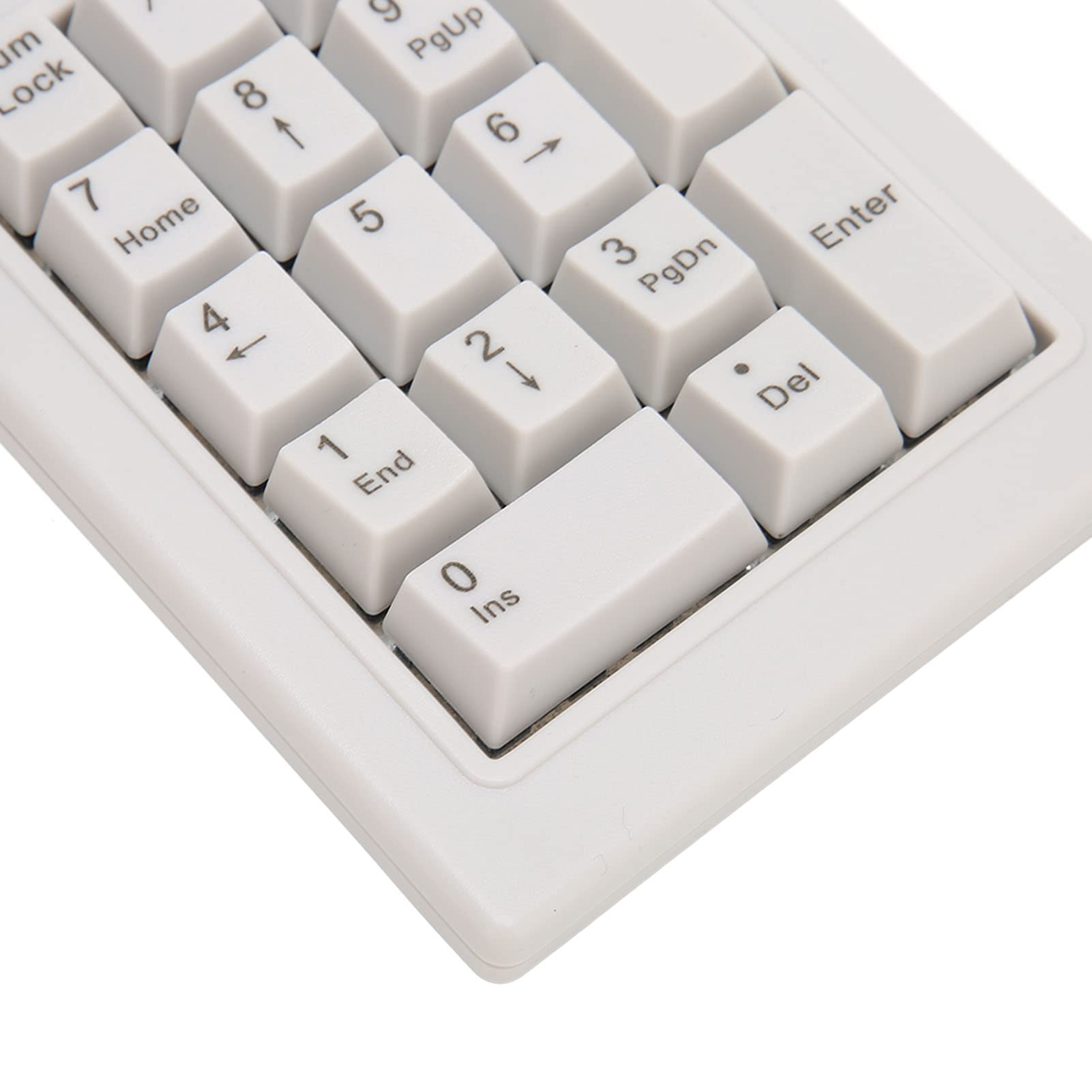 Tastierino numerico meccanico silenzioso a 17 tasti Interruttore ad azione lineare Materiale ABS Tastiera portatile con tastierino numerico USB cablato per contabilità in ufficio