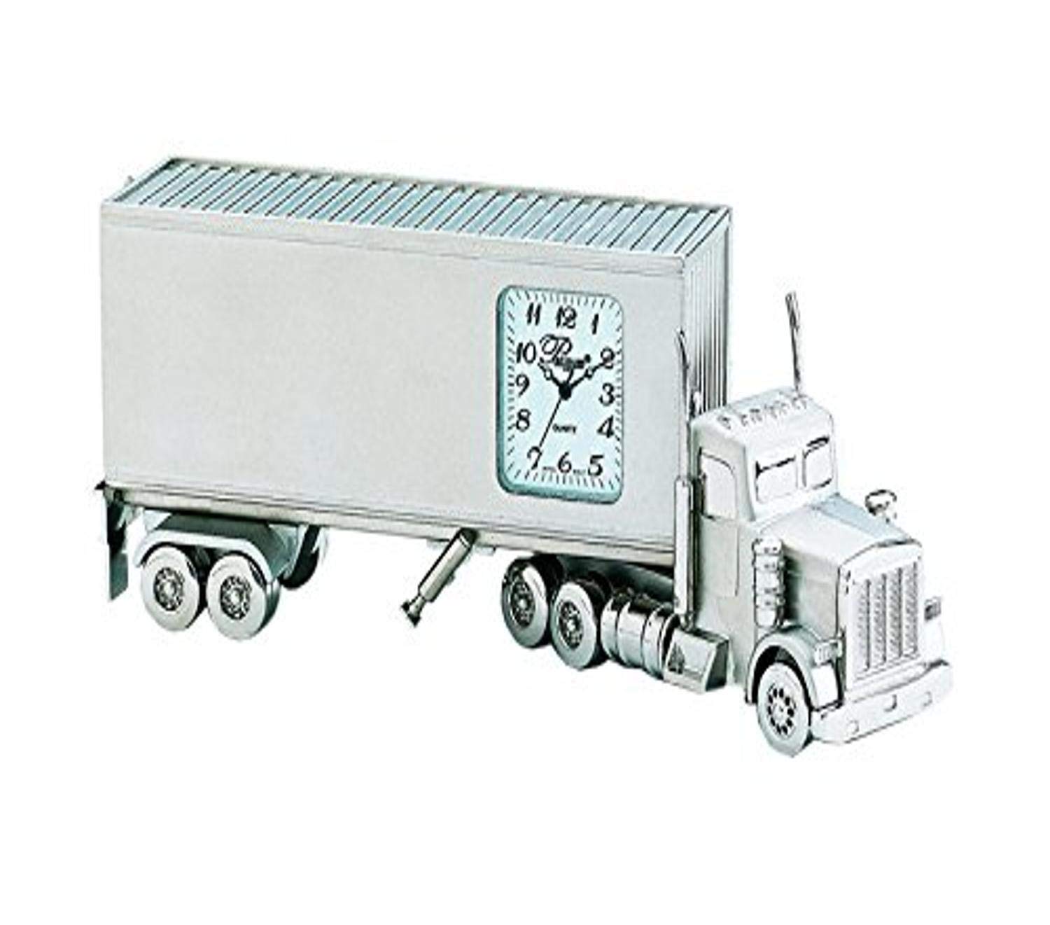 Sanis Enterprises18 Wheeler Truck Clock, 5.5 by 2-Inch, Silver