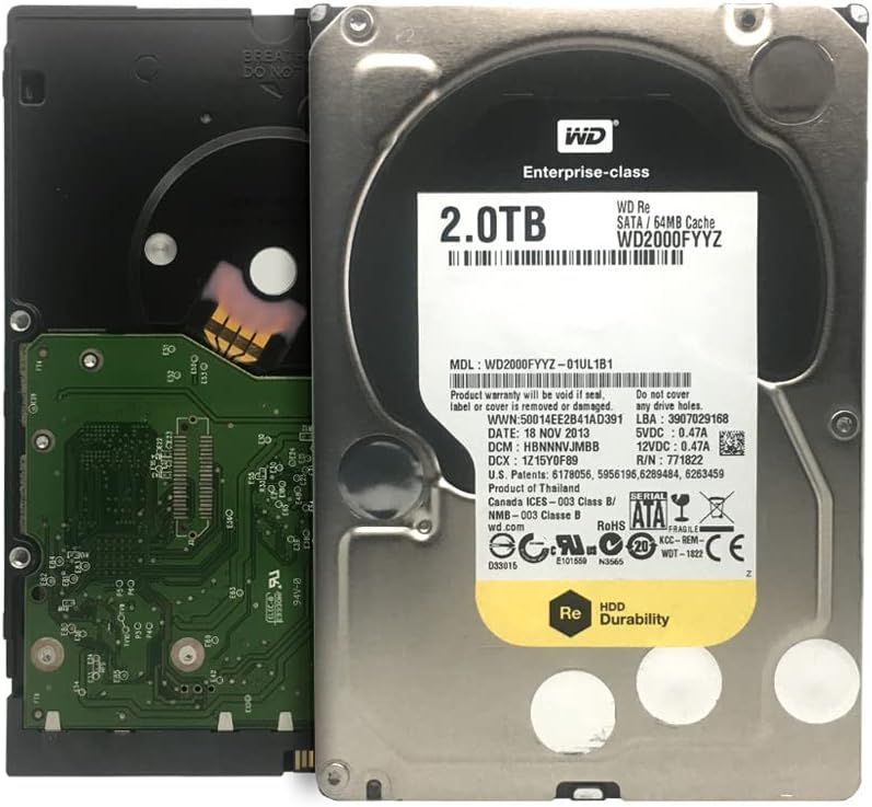 Igun view of Western Digital RE WD2000FYYZ 2TB Enterprise Hard Drive