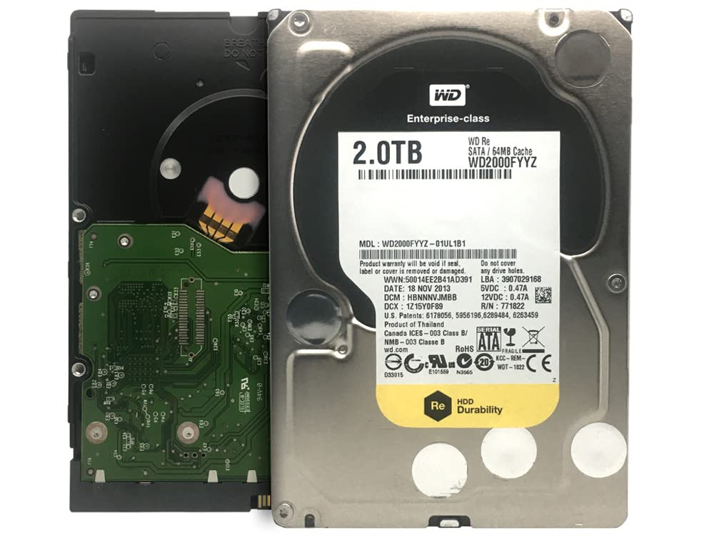 Western Digital RE WD2000FYYZ 2TB 7.2 K RPM 64MB Cache SATA 3.5″ Enterprise HDD