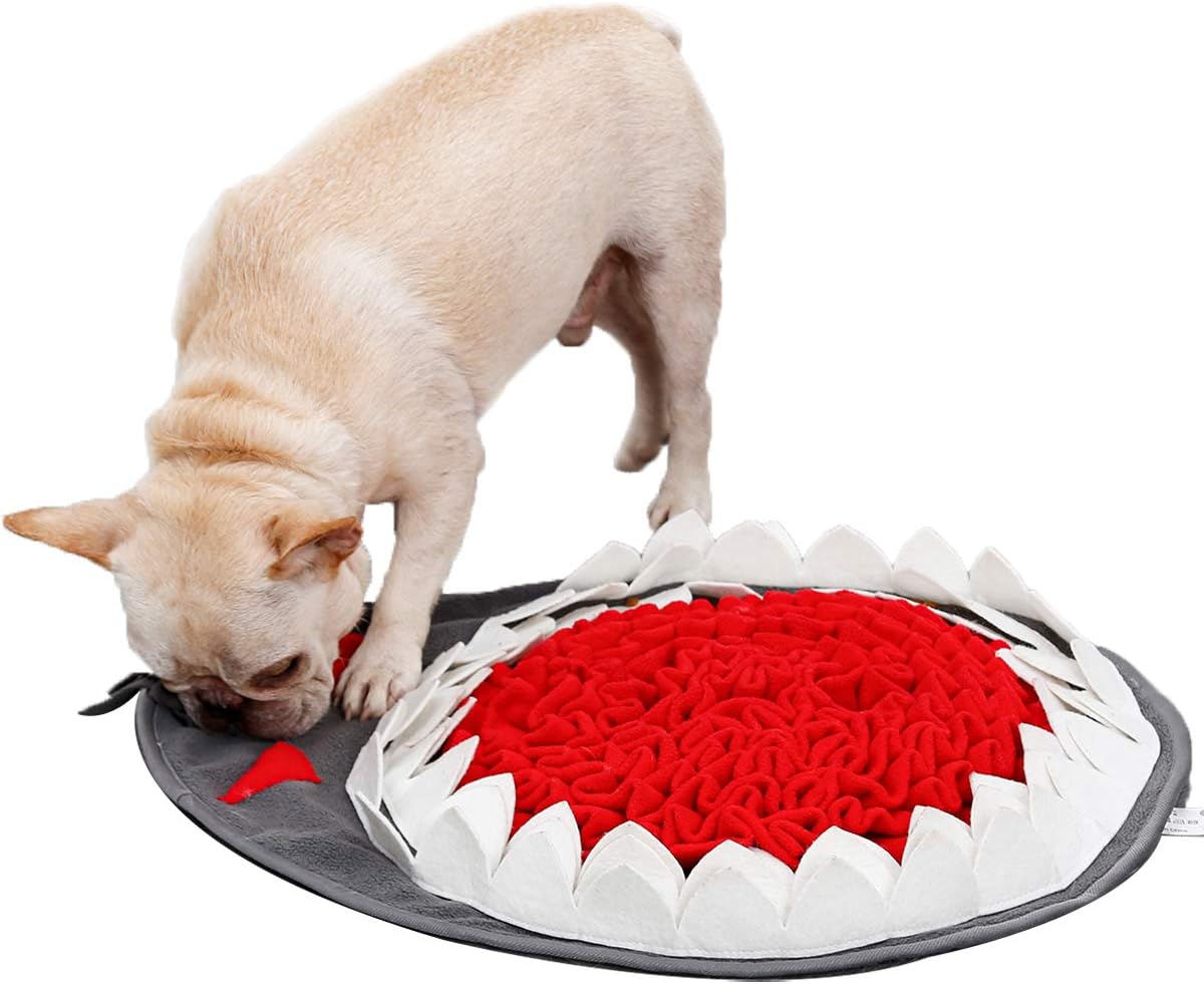 JDOstar Snuffle Mat for Dogs，Puzzle Toys for Dogs,Mats for Slow Feeding and Smell Training,Shark Shaped,Great for Stress Release,Durable…