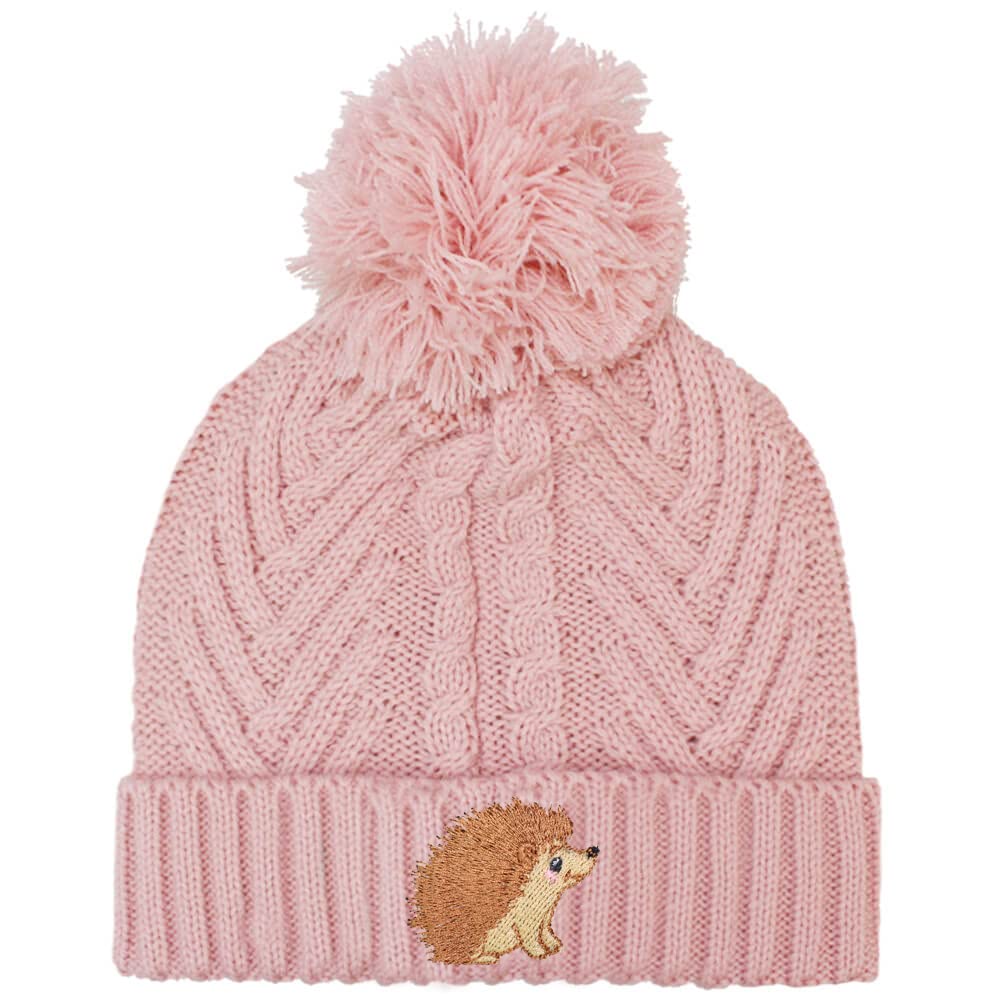 TeddyT's Children's Hedgehog Soft Knit Cable Bobble Hat (2-5 Years) (Pink)