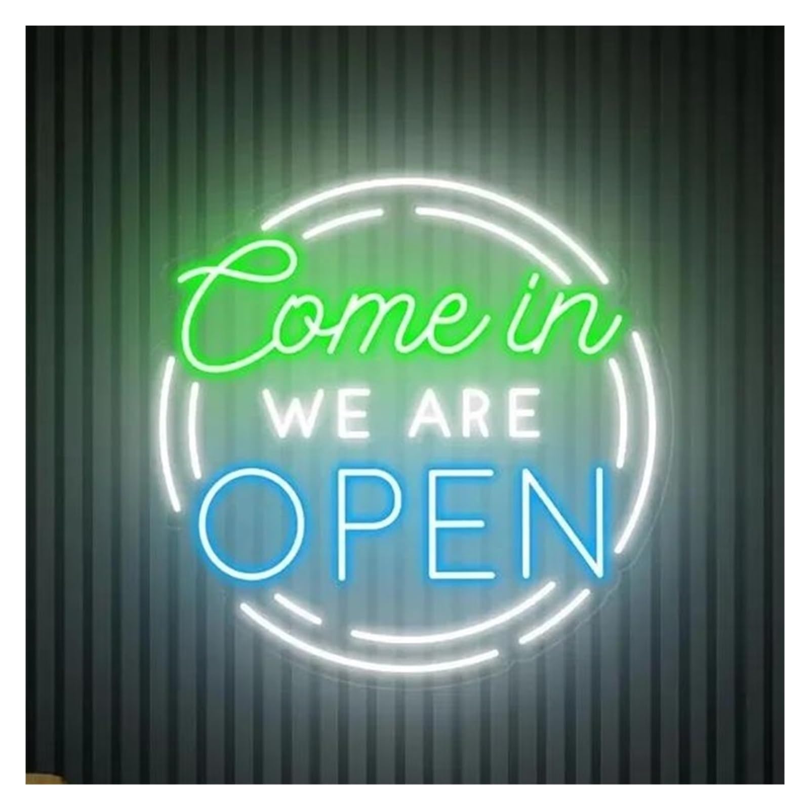 Shouxi F Sign Lamp Neon Light Come In We Are Open Business Bar Store Clubs Cafes Window Display Decor Welcome Sign 50Cm