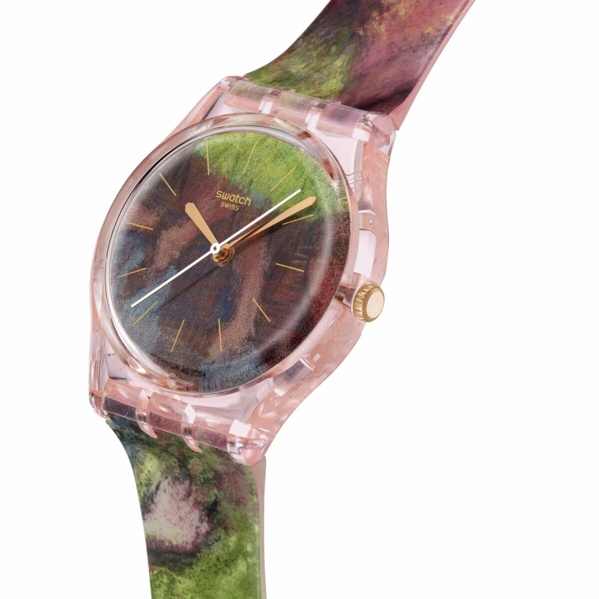 Swatch Gent Unisex Casual Watch Bio-sourced Pink Quartz Water Resistant DEGAS'S Dancers — view 3