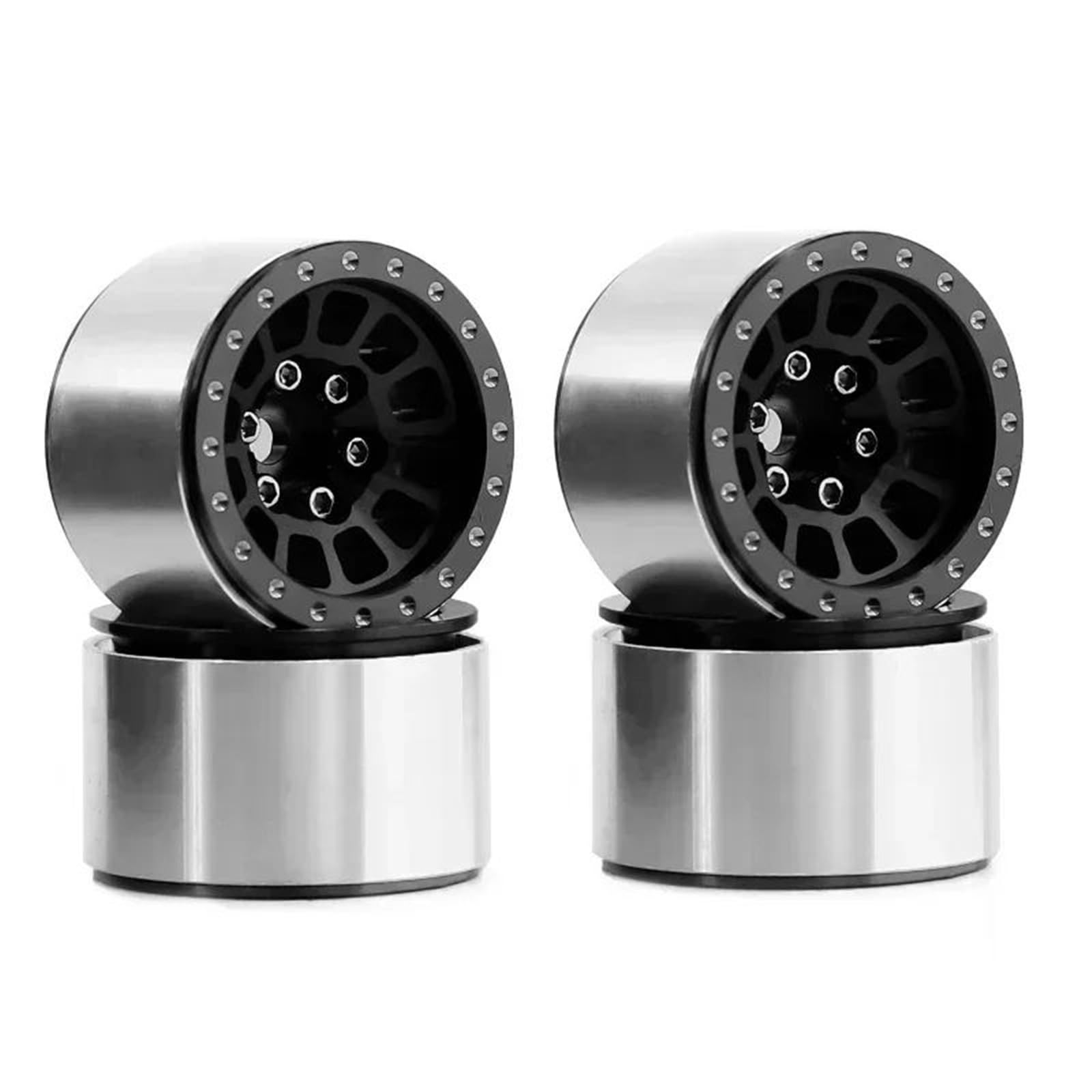 4 Pezzi 1.0 Pollici Beadlock Mozzo Ruota Cerchio Metallo Per Traxxas Per TRX4M Per Axial Per SCX24 AX24 1/18 1/24 RC Auto Parti Aggiornamento Ricambi Modellini RC