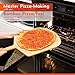 Loftern Wooden Pizza Peel 16 Inch Board with Engraved Sizes - Multi-Purpose Bamboo Pizza Cutting Board, Wood Pizza Peel, Pizza Spatula Paddle, and Serving Board with Size and Cutting Guide